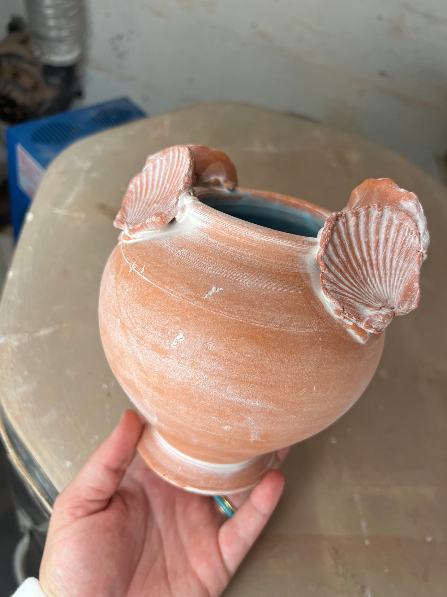 Terracotta Shell Vase