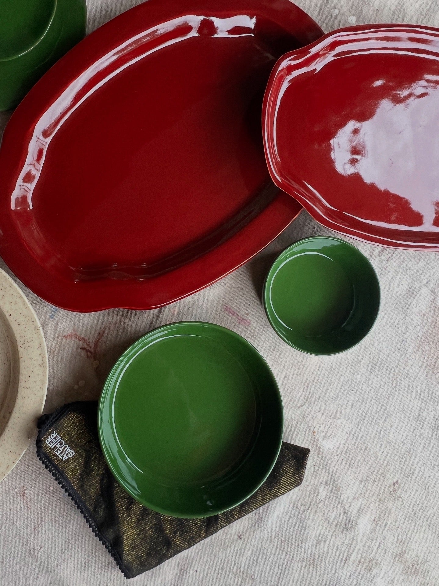 Crimson Side Platter