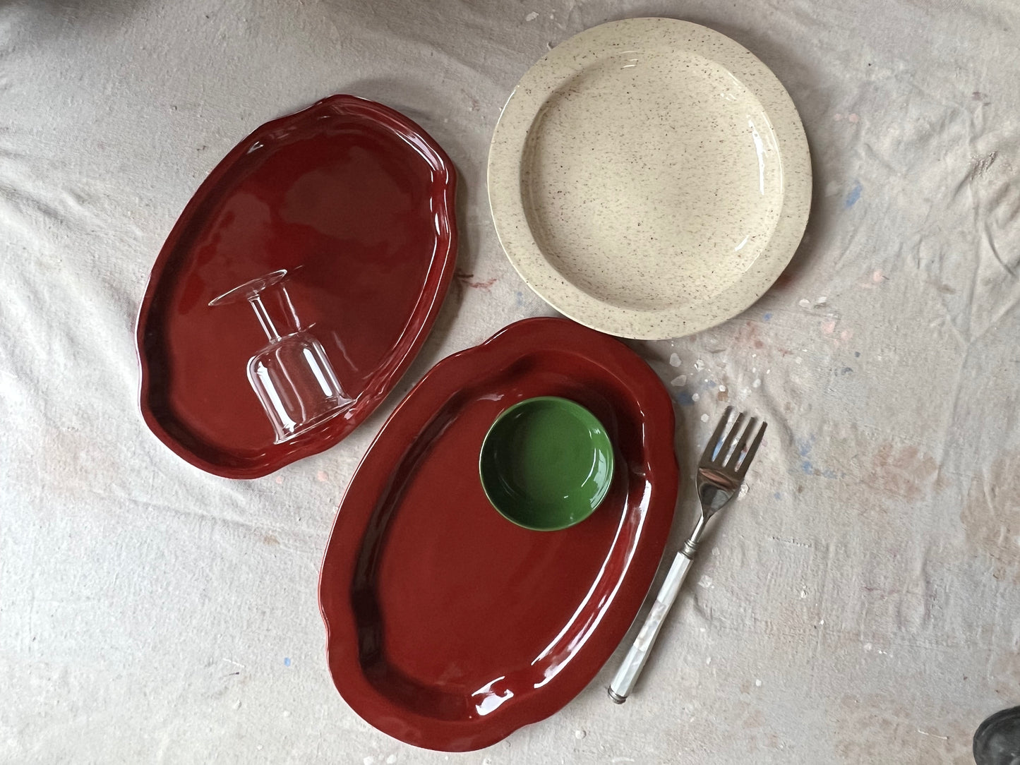 Crimson Side Platter