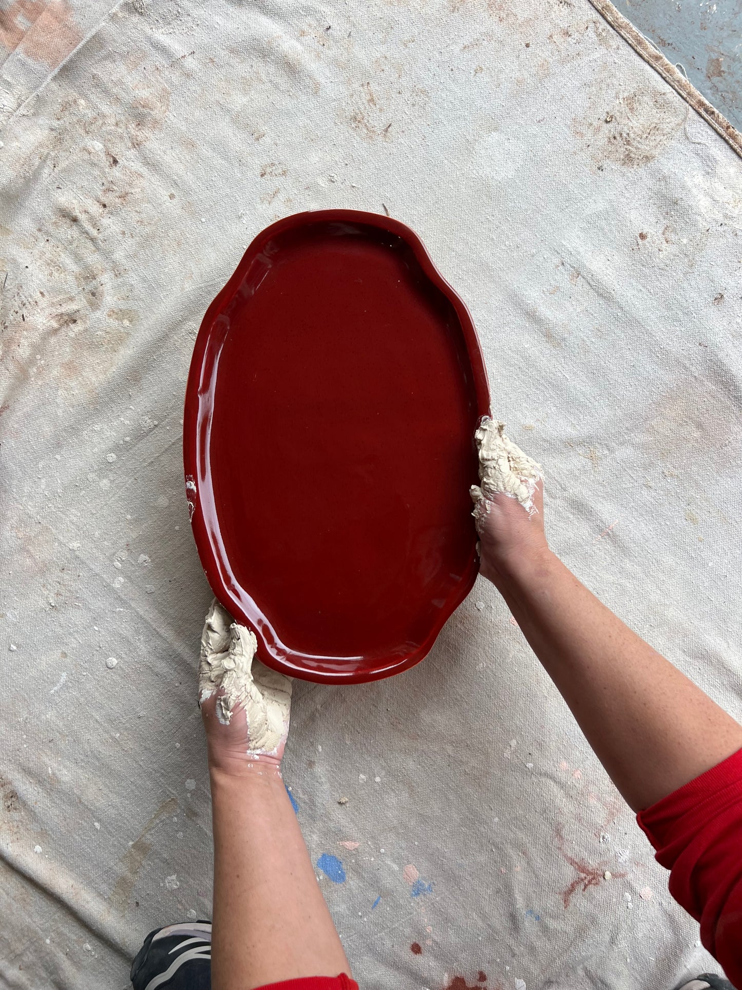 Crimson Side Platter