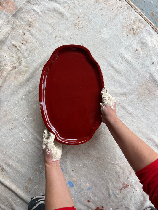 Crimson Side Platter